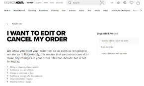 How To Cancel A Fashion Nova Order