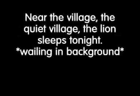 lyrics to the lion sleeps tonight