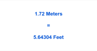 Everything about 1.72m in feet