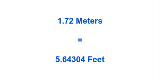 Everything about 1.72m in feet