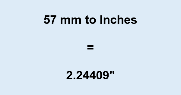 57 mm to inches