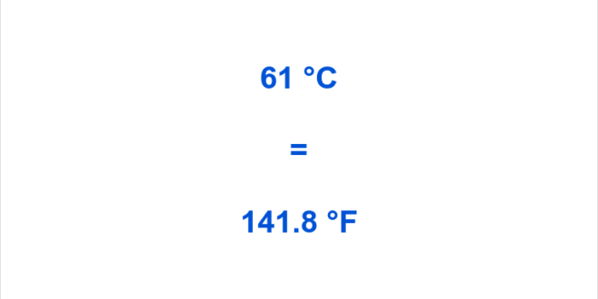 61 celsius to fahrenheit