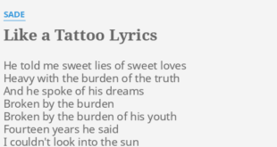 lyrics like a tattoo