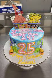 spongebob 24 25 cake