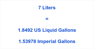 7 liters to gallons