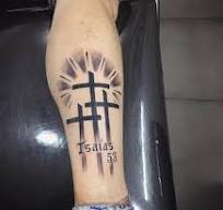 triple cross tattoo