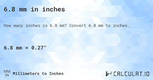 6.8 mm to inches