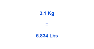 3.1 kg to lbs